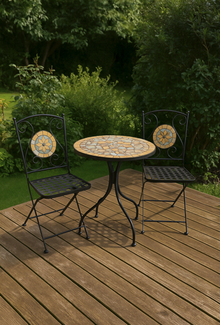 Mosaic Natural Bistro Set