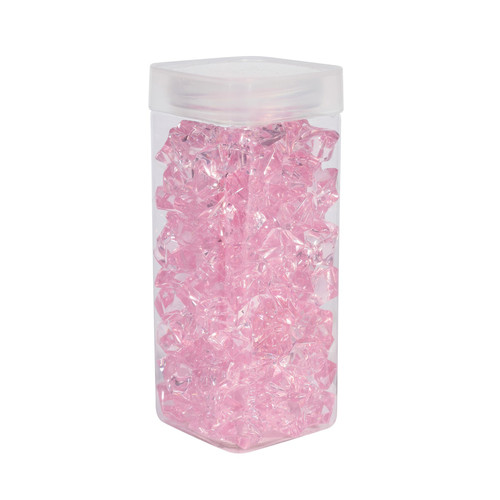 Large Light Pink Acrylic Stones in Square Jar (300gr) Large Light Pink Acrylic Stones in Square Jar (300gr)