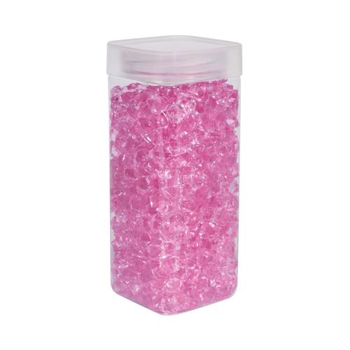Small Pink Acrylic Stones in Square Jar (320gr) Small Pink Acrylic Stones in Square Jar (320gr)