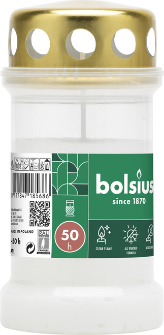 White Bolsius Memorial Light (50 hours) White Bolsius Memorial Light (50 hours)