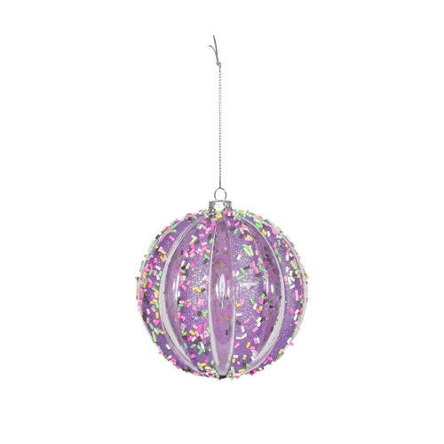 Purple Sequin Bauble (10cm) Purple Sequin Bauble (10cm)