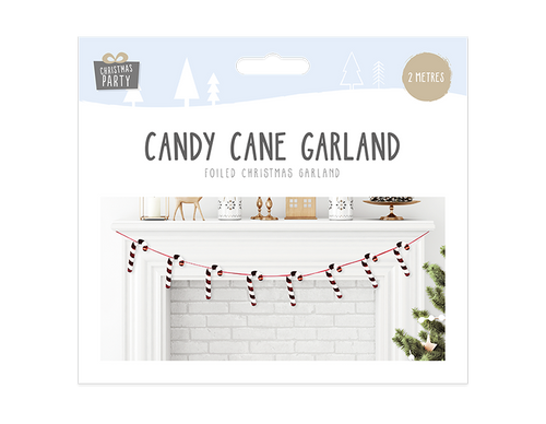 Foiled Candy Cane Garland (2m) Foiled Candy Cane Garland (2m)