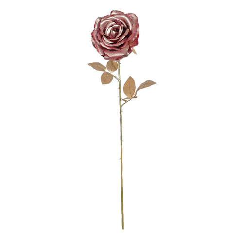 Metallic Red Venus Rose Stem (67cm)