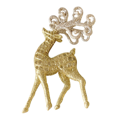 Gold Glitter Reindeer (13cm)