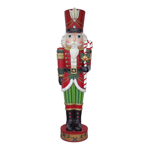 Nutcracker with Candy Cane & LED Light and Music (152cm)