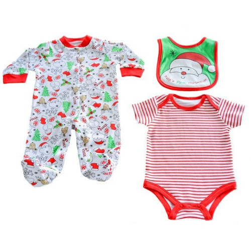 Soft Touch 3 Piece Santa Garment Set (NB-9 Months)