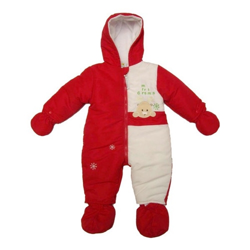 Just Too Cute 'My First Christmas' Microfibre Hooded Snowsuit (0-9 Months)