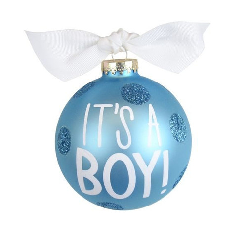 Coton Colors Blue dots Bauble 10cm - Its A Boy