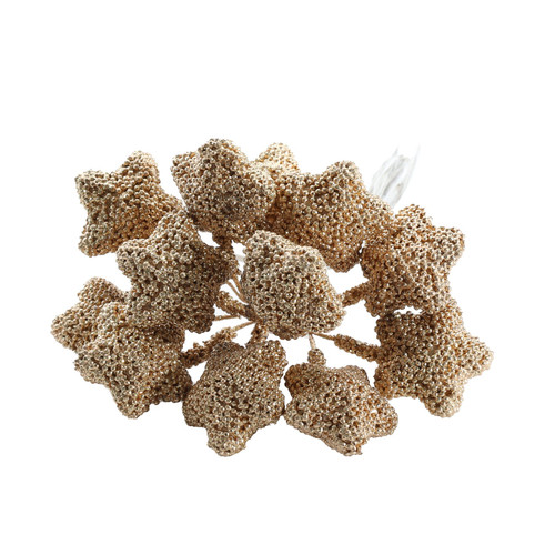 Small Star Bunch - Gold Glitter 12 Heads (12cm) Small Star Bunch - Gold Glitter 12 Heads (12cm)