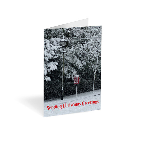 Snowy Postbox Folded Card (Pack of 25) Snowy Postbox Folded Card (Pack of 25)