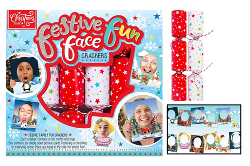 6 Festive Face Fun Game Crackers 6 Festive Face Fun Game Crackers