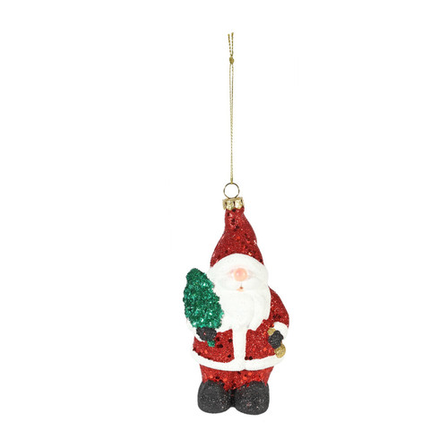 Santa Gnome with Tree Hanging Decoration (13cm) Santa Gnome with Tree Hanging Decoration (13cm)