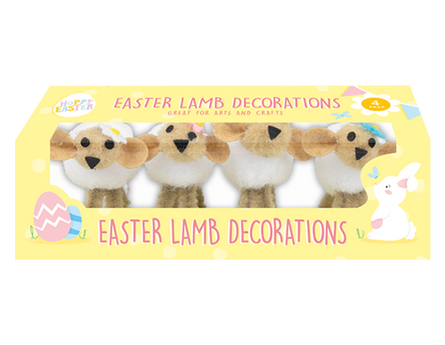 Easter Lamb Decorations (4 Pack) (Assorted Designs)