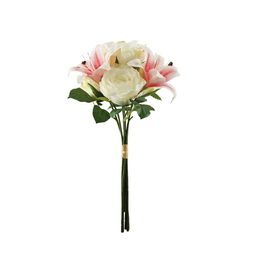 Essential Cream/Pink Lily Mix Bouquet Essential Cream/Pink Lily Mix Bouquet