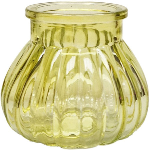 Yellow Veneto Bubble Glass Jar Vase (7.5cm) Yellow Veneto Bubble Glass Jar Vase (7.5cm)