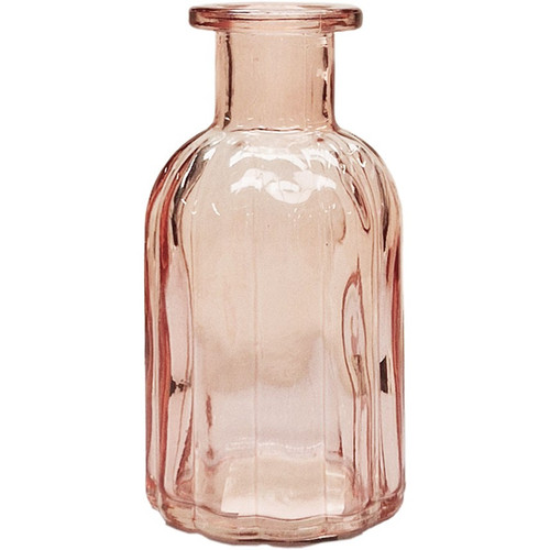 Pink Flora Bottle Glass Vase (13.7cm) Pink Flora Bottle Glass Vase (13.7cm)