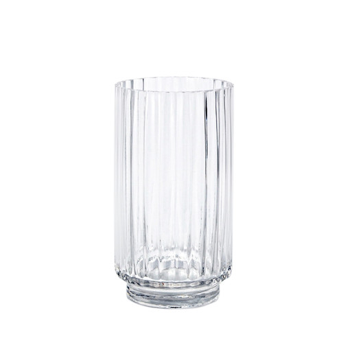 Clear Rochelle Fluted Cylinder Glass Vase??(21cm) Clear Rochelle Fluted Cylinder Glass Vase??(21cm)
