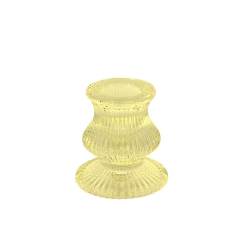 Yellow Eliza Glass Taper Candle Holder (6cm) Yellow Eliza Glass Taper Candle Holder (6cm)
