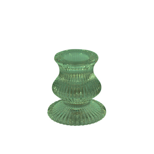 Green Eliza Glass Taper Candle Holder (6cm) Green Eliza Glass Taper Candle Holder (6cm)