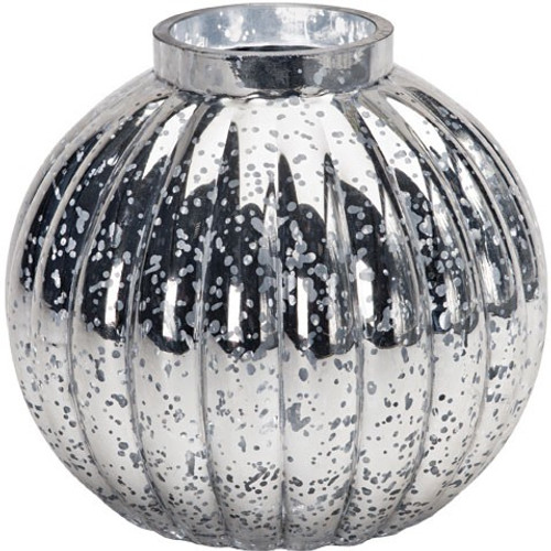 Silver Wuthering Pumpkin Glass Vase (16.5cm) Silver Wuthering Pumpkin Glass Vase (16.5cm)