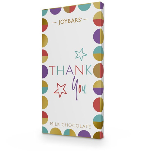 Joypots Joybar - Milk Chocolate Thank You Message Bar (80g) Joypots Joybar - Milk Chocolate Thank You Message Bar (80g)