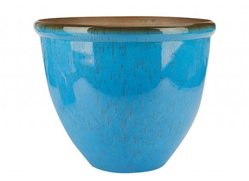 Light Blue Ceramic Look Planter (30cm) Light Blue Ceramic Look Planter (30cm)