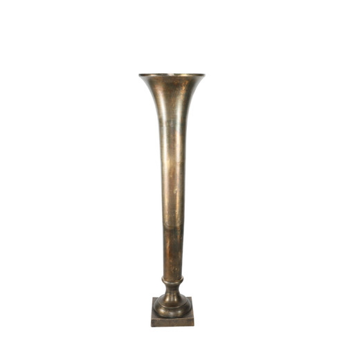 Antique Gold Poseidon Trumpet Vase (117 x 29cm) Antique Gold Poseidon Trumpet Vase (117 x 29cm)