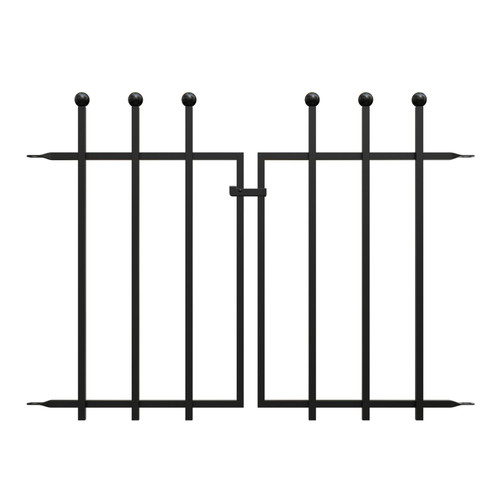 Black Ball Top Fence Gate Black Ball Top Fence Gate