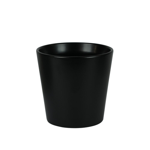 Hortus Vienna Matt Black Ceramic Pot (15cm)