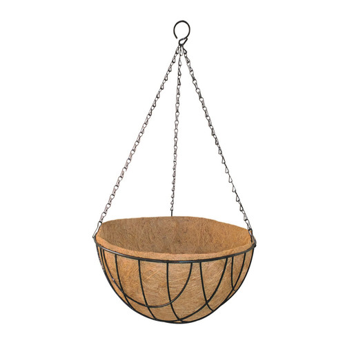 Round Wire Hanging Basket with Liner (25cm) Round Wire Hanging Basket with Liner (25cm)