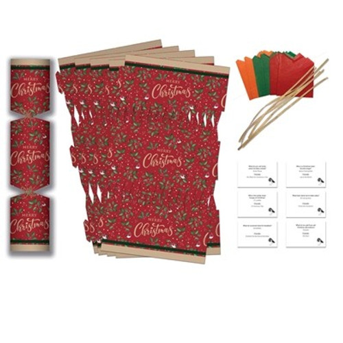 Merry Christmas MYO Cracker Kit (Pack of 6) (Assorted Designs) Merry Christmas MYO Cracker Kit (Pack of 6) (Assorted Designs)