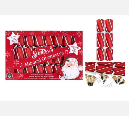 8 Musical Whistle Crackers (9.5inch)