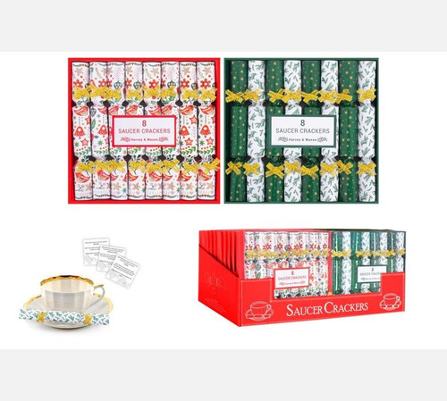 8 Scandi & Green Saucer Crackers (4.5inch) 8 Scandi & Green Saucer Crackers (4.5inch)
