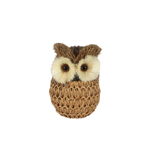 Natural Owl Grass Woven Ornament (13cm) Natural Owl Grass Woven Ornament (13cm)