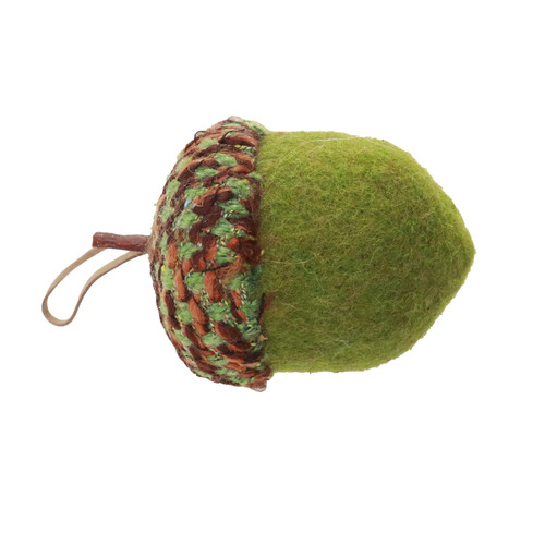 Green Acorn Ornament (11cm)
