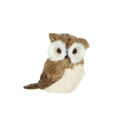 Grass & Felt Body Owl Ornament (15cm) Grass & Felt Body Owl Ornament (15cm)