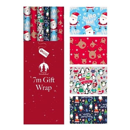 Festive Kids Gift Wrap (7m) (Assorted Designs) Festive Kids Gift Wrap (7m) (Assorted Designs)