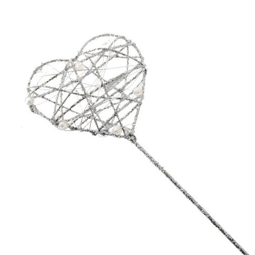 Bridesmaid Wand ??? Heart Glittered (Silver) Bridesmaid Wand ??? Heart Glittered (Silver)