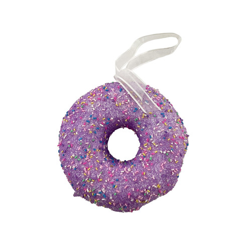 Lilac Glitter Donut Hanging Decoration (15cm) Lilac Glitter Donut Hanging Decoration (15cm)