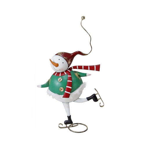 Christmas Metal Snowman Skating (57cm)