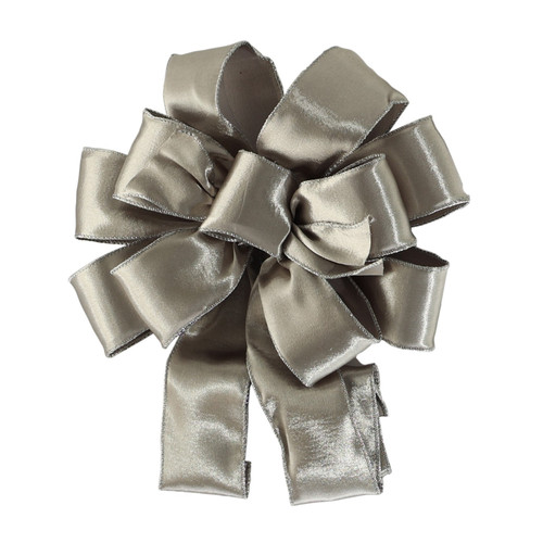 Silver Ready Made Bow (72cm)