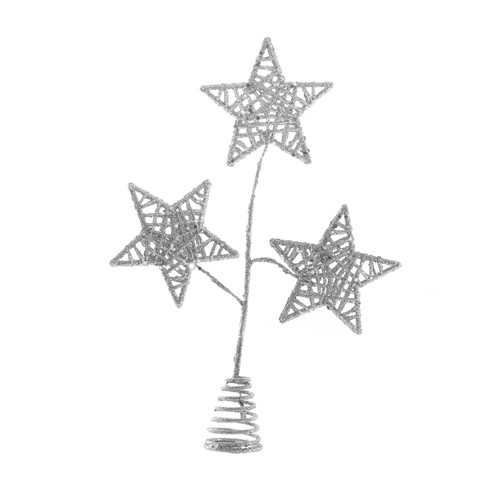 Silver Star Tree Topper (30cm)