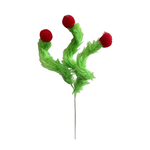 I Stole Christmas - Lime Green Curly Fur Spray (40cm)