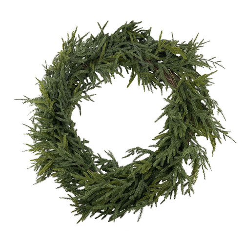 Green Real Touch Pine Needles Wreath (85cm)