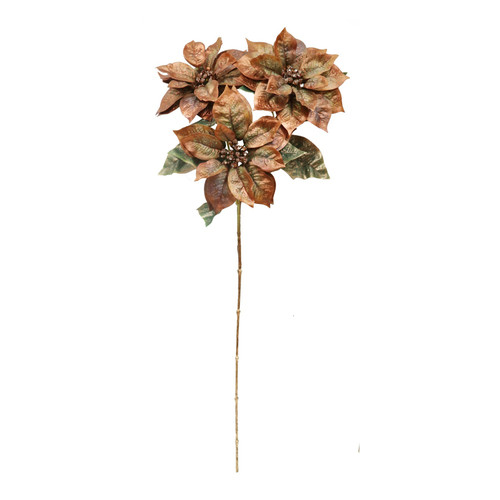 Golden Brown Poinsettia Spray