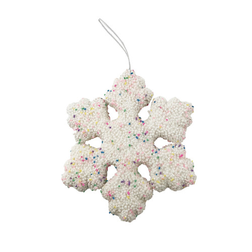 White Candy Snowflake Hanging Decoration (20cm)