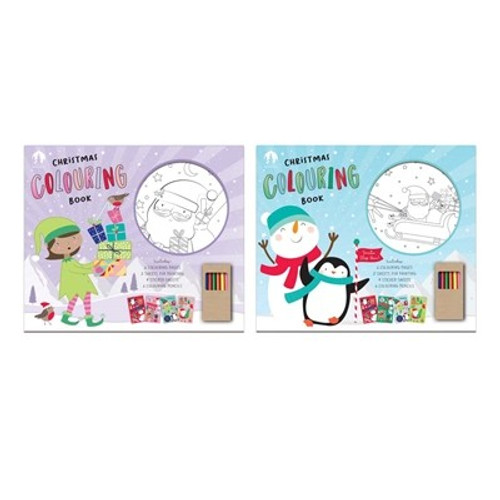Christmas Colouring & Sticker Book (Assorted Designs)