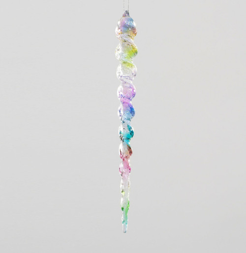 Multi Coloured Icicle Hanging Decoration (22cm)