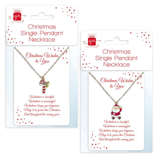 Silver Christmas Pendant Necklace