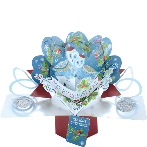 Owl in Wreath Pop Up Card